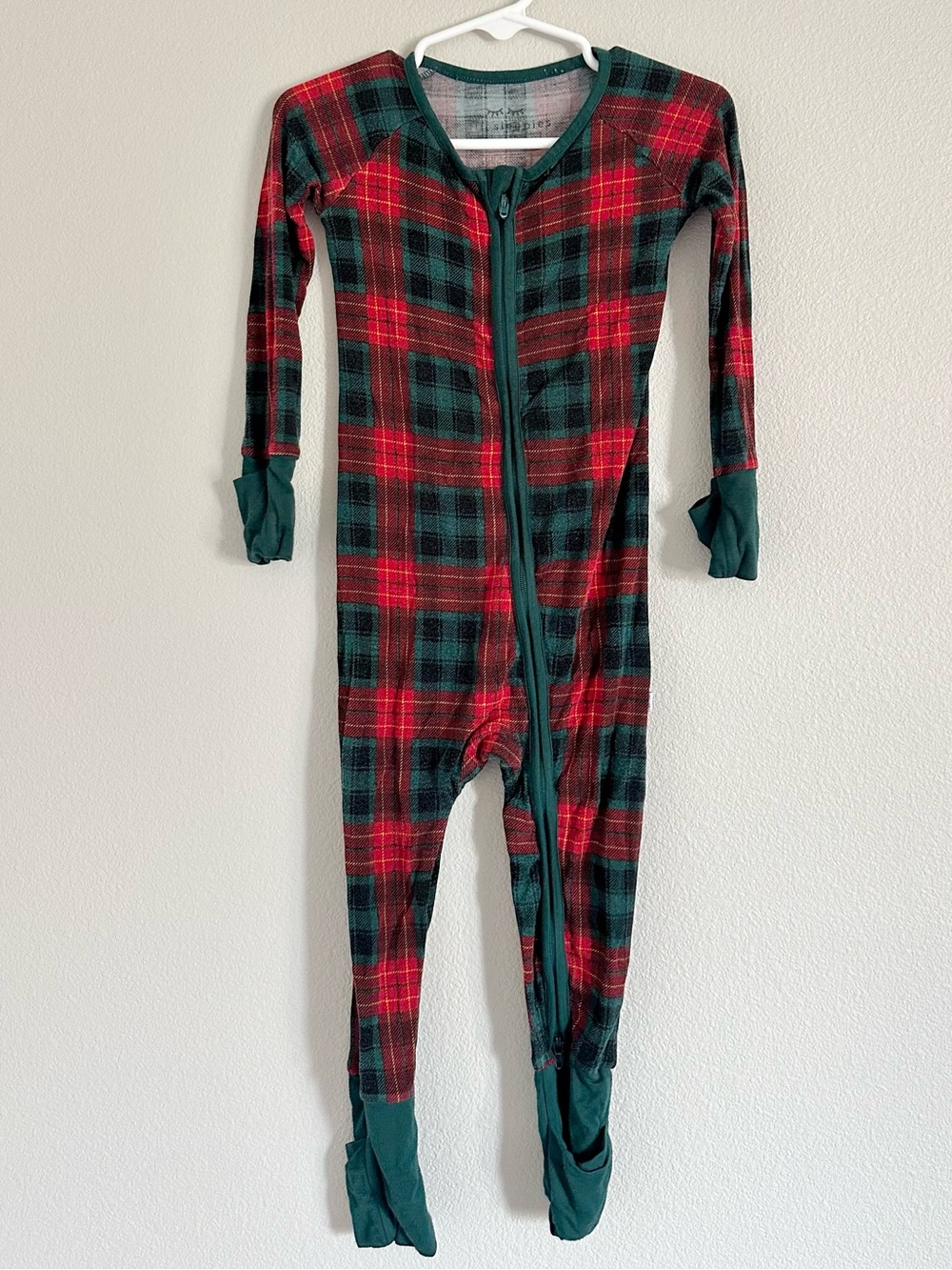 Little Sleepies Holiday Tartan Bamboo Zippy Pajamas 12-18M